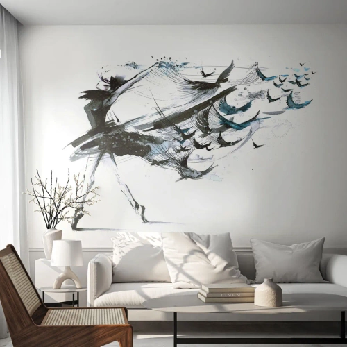 Photo Wallpaper Premium Canvas - Magic of Music  - Abstraction, Woman, Dance - 300x210 cm