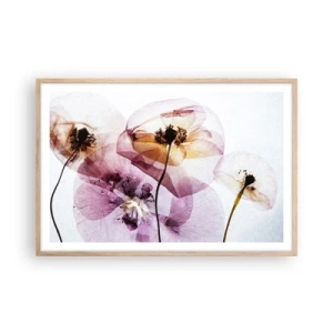 Poster in light oak frame - Flower Body Slide - 91x61 cm