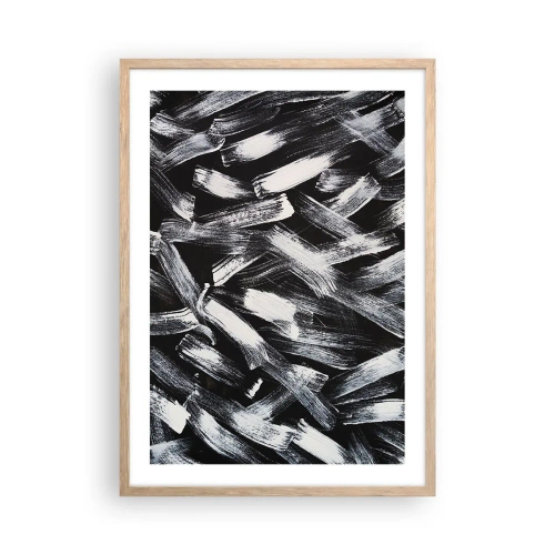 Poster in light oak frame - Abstract in Industrial Spirit - 50x70 cm