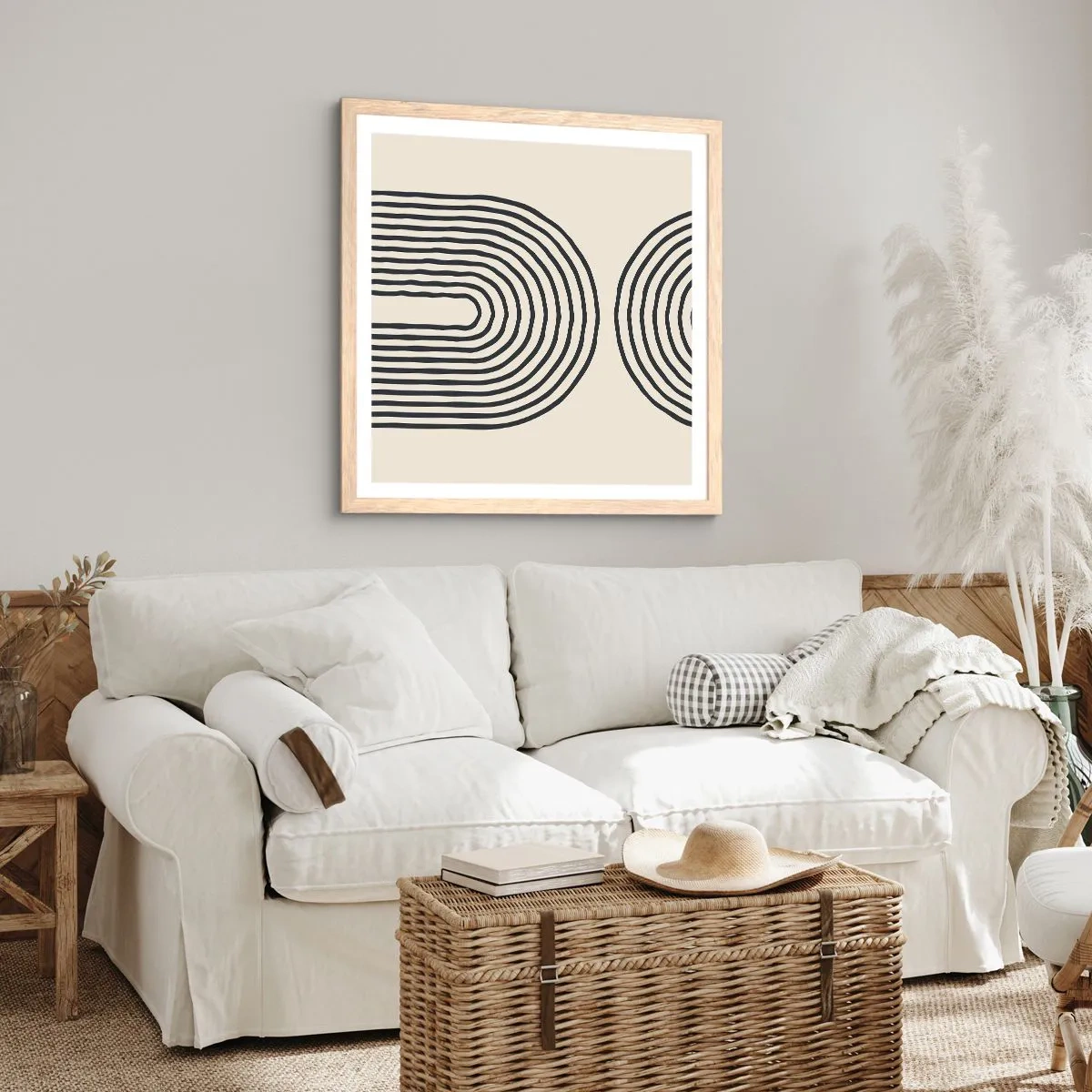 Poster in light oak frame - In One Moment… - 50x50 cm