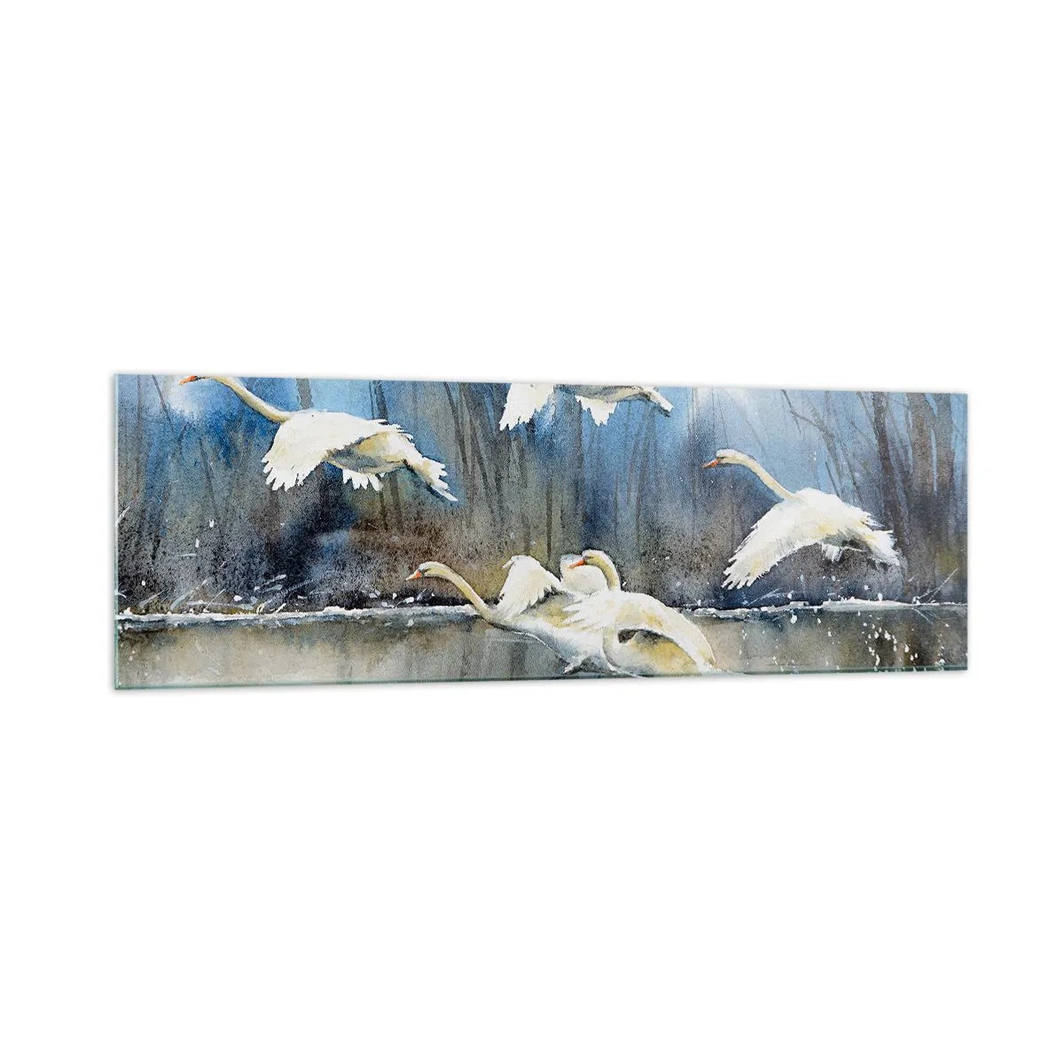 Glass picture - Like in a Fairy Tale about Wild Swans - 160x50 cm