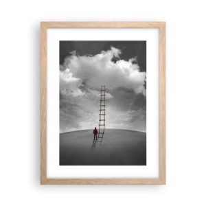 Poster in light oak frame - Everything Is Poissible - 30x40 cm