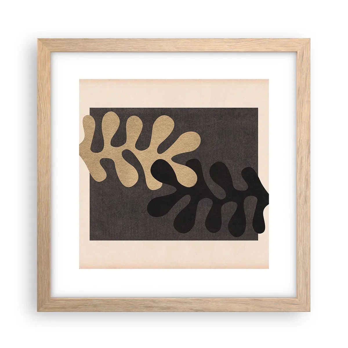 Poster in light oak frame - Absence and Completion - 30x30 cm