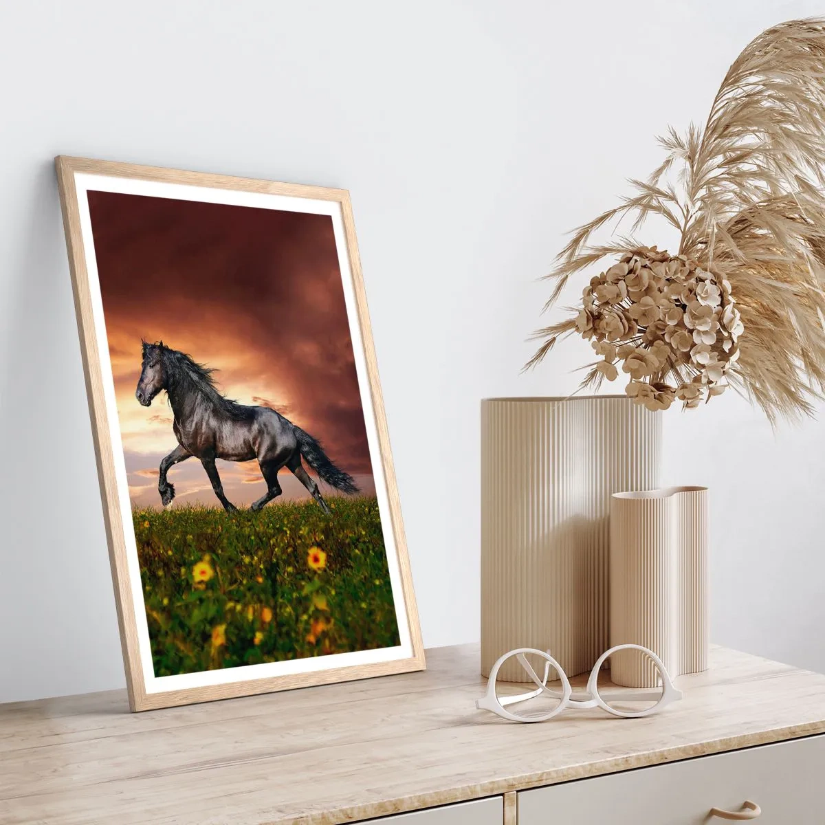 Poster in light oak frame - Black Prince - 61x91 cm