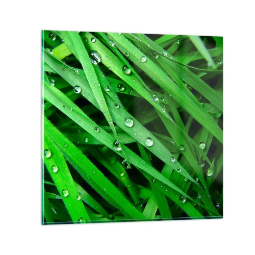 Glass picture - Go Grren - 30x30 cm
