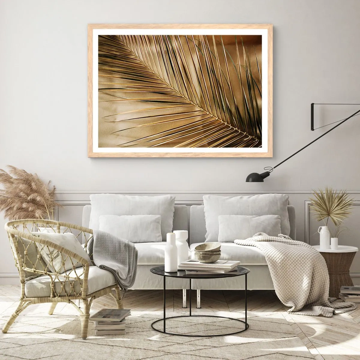Poster in light oak frame - Natural Colonnade - 91x61 cm