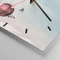 Clock face with lines