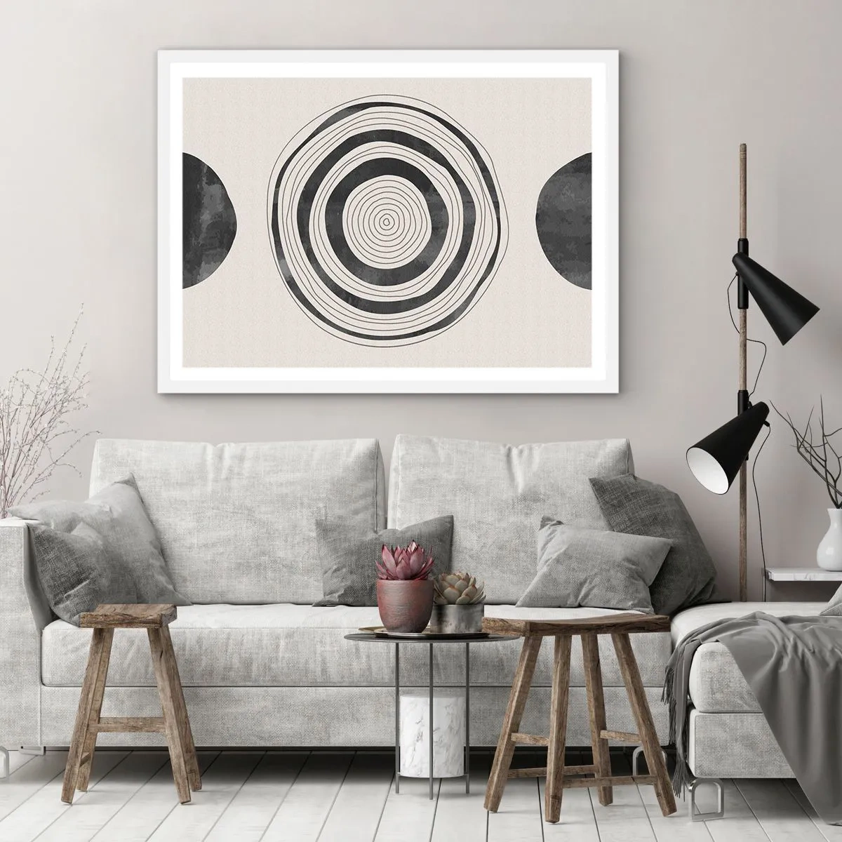 Poster in white frmae - Important What's in Between - 91x61 cm