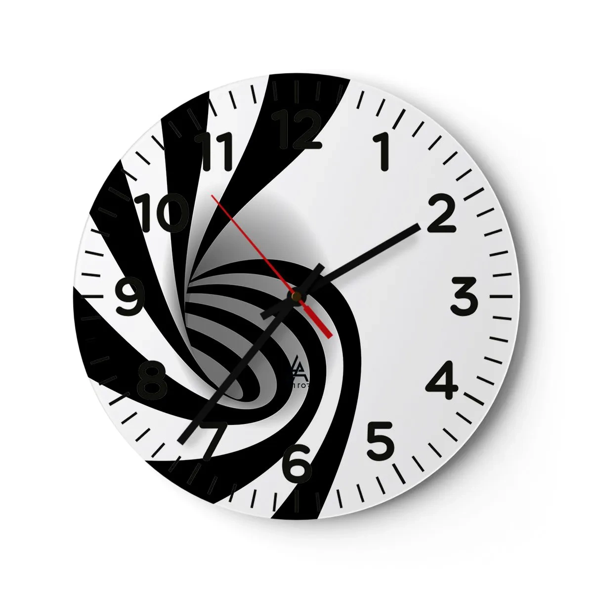 Wall clock - Clock on glass - And Yet It Turns - 30x30 cm