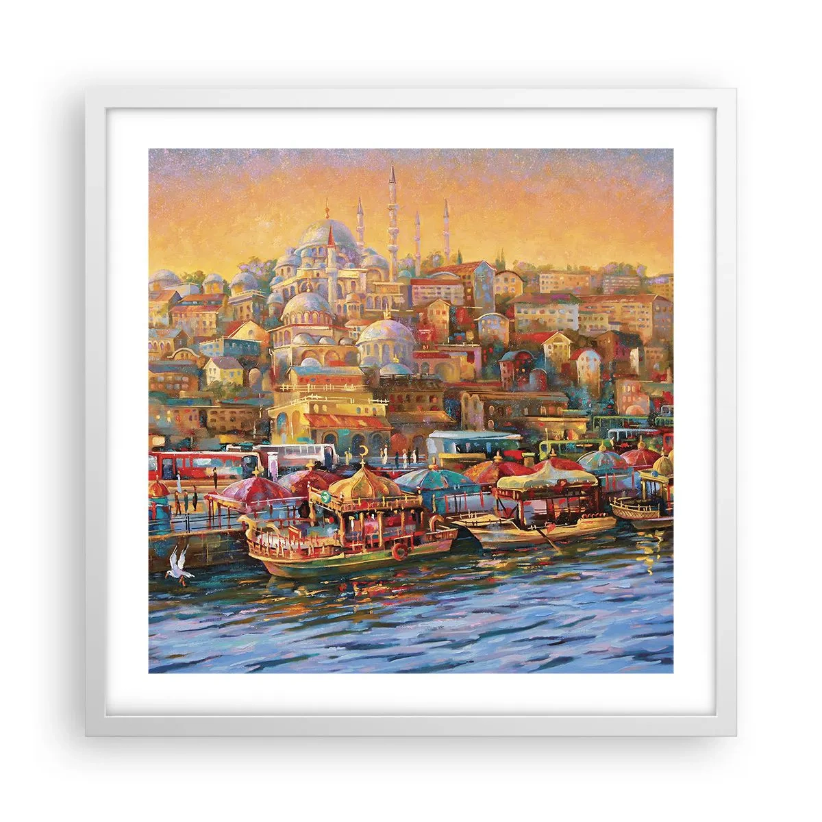 Poster in white frmae - Istanbul Story - 50x50 cm