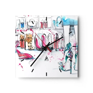 Wall clock - Clock on glass - Open, Sesame! - 30x30 cm