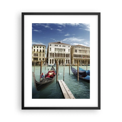 Poster in black frame - Palaces in Blue - 40x50 cm