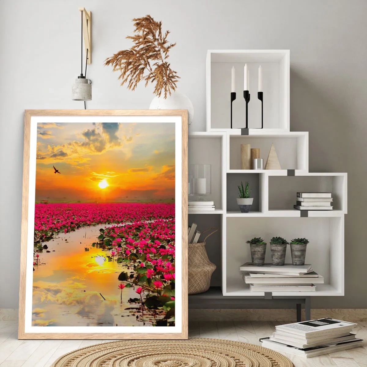 Poster in light oak frame - Secret Life of a Lake - 61x91 cm