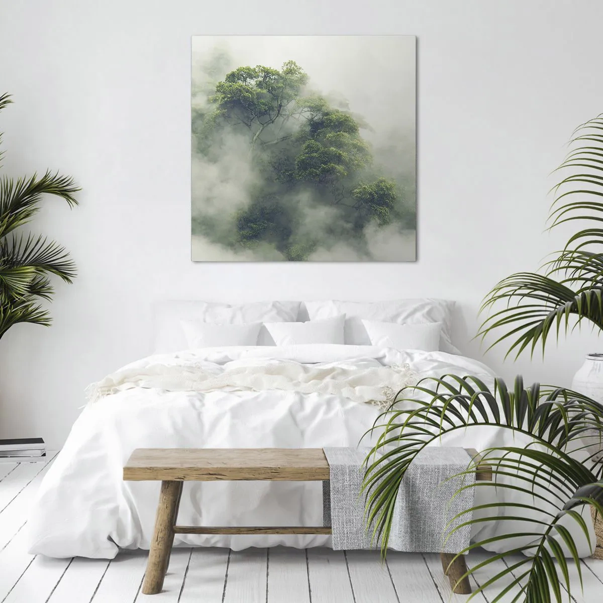 Canvas picture - Wrapped In Fog - 60x60 cm