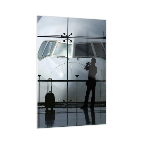 Glass picture - Via a Vis at the Aiport - 70x100 cm