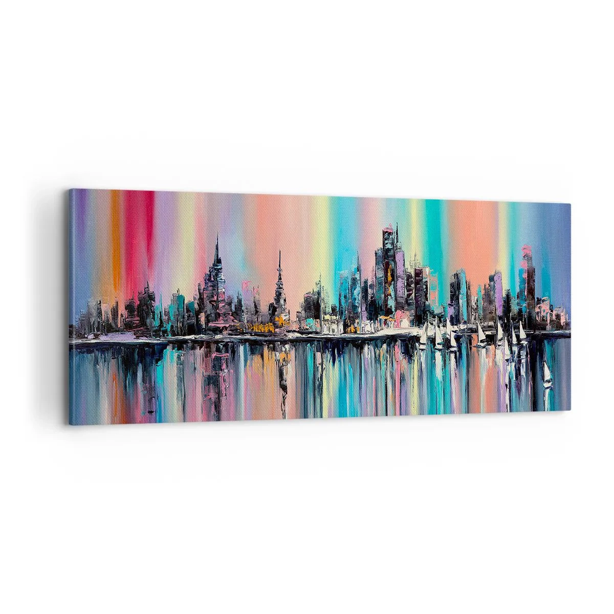 Canvas picture - Run down with Night Lights - 100x40 cm
