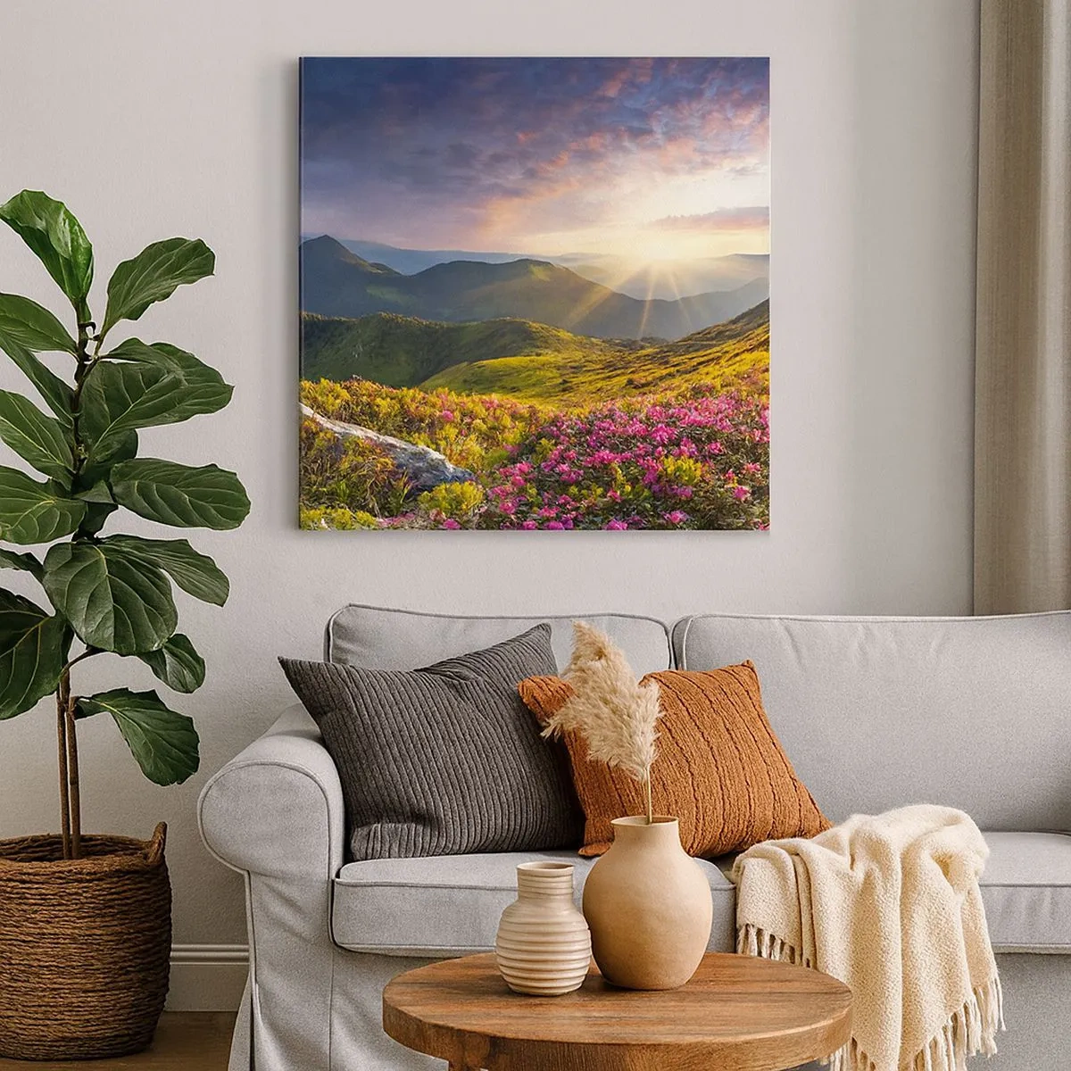 Canvas picture - Freshness of Mountain Morning - 30x30 cm