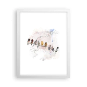Poster in white frmae - Winged Encounter - 30x40 cm