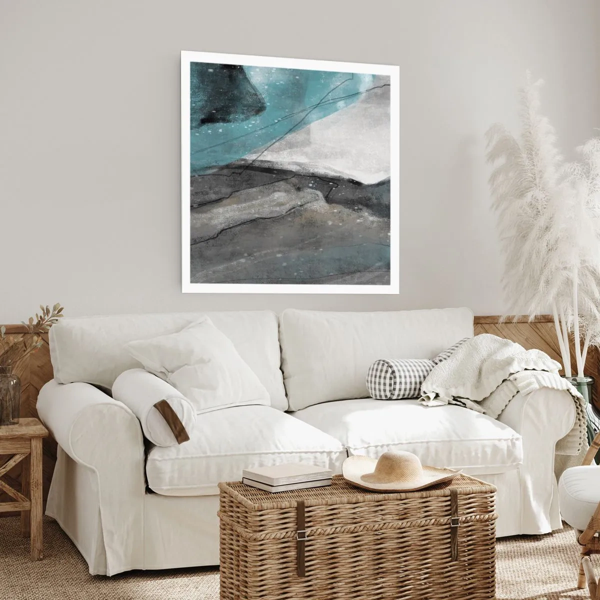 Poster - Abstract: Rocks and Ice - 50x50 cm