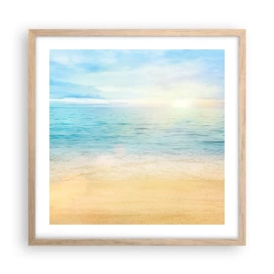 Poster in light oak frame - The Big Blue - 50x50 cm
