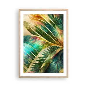 Poster in light oak frame - Colours of the Tropics - 50x70 cm