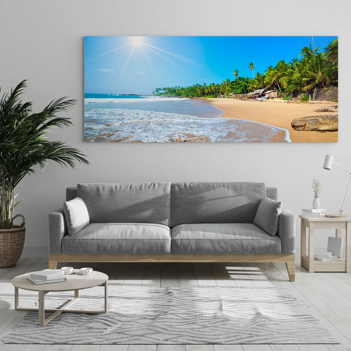 Glass picture - Exotic Place for You - 90x30 cm