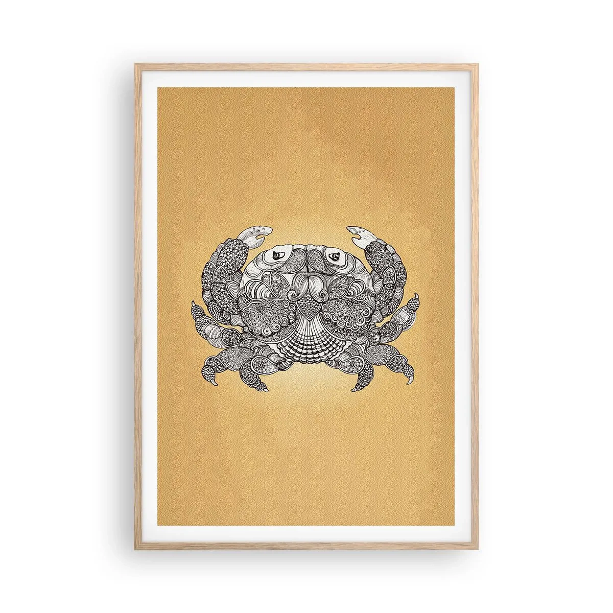 Poster in light oak frame - Tales of Mr Crab - 70x100 cm