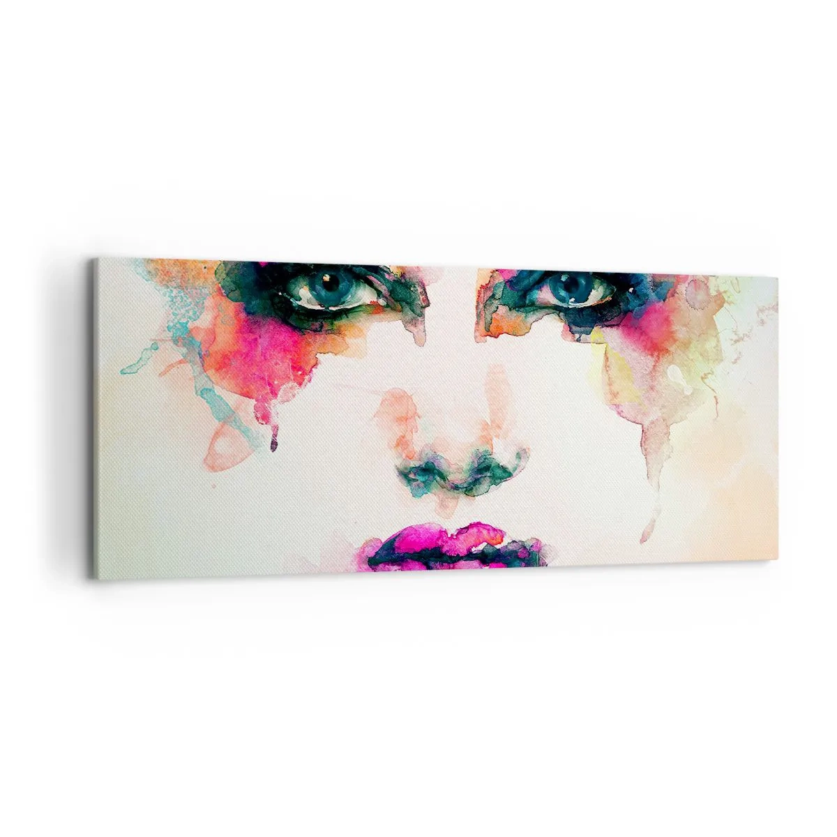 Canvas picture - Portrait Painted by a Rainbow - 120x50 cm
