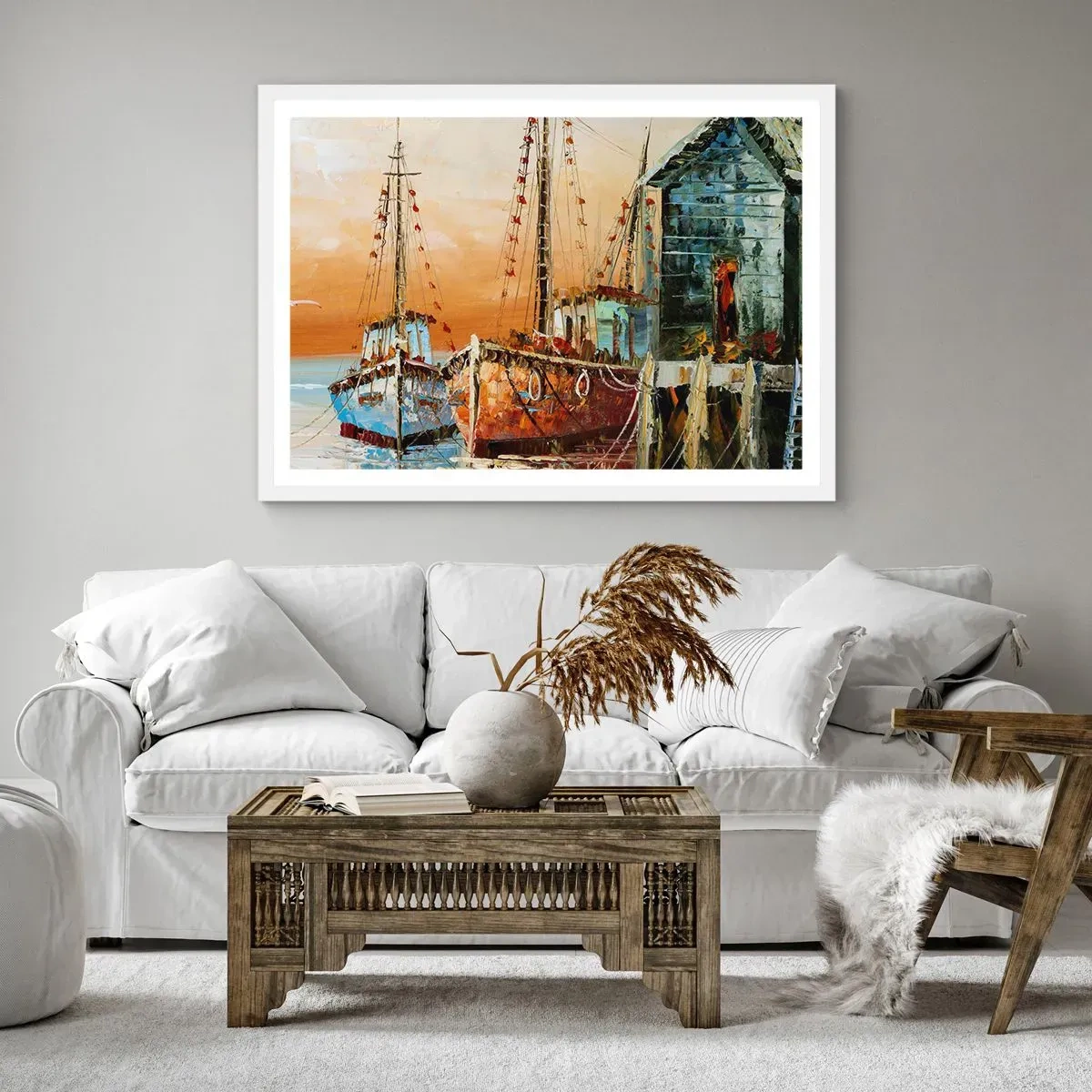 Poster in white frmae - Calm Return - 91x61 cm