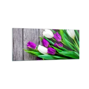 Glass picture - On a Spring Holiday - 120x50 cm
