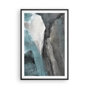 Poster in black frame - Abstract: Rocks and Ice - 61x91 cm