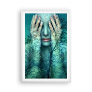 Poster in white frmae - Submerged in Blue - 61x91 cm