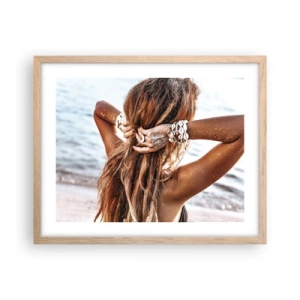 Poster in light oak frame - Sister of Water and Sun - 50x40 cm