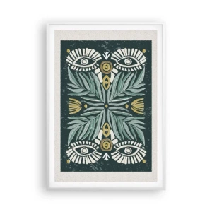 Poster in white frmae - Like a Folklore Cutout - 70x100 cm