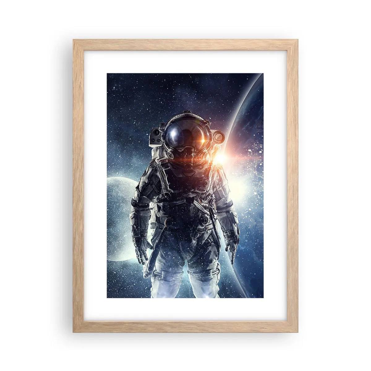 Poster in light oak frame - Space Adventure - 30x40 cm