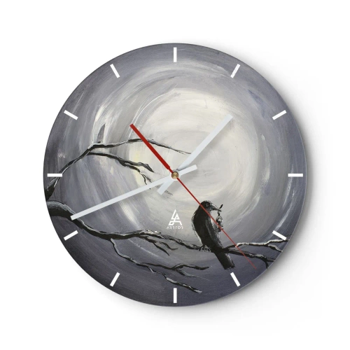 Wall clock - Clock on glass - Key to the Secret of the Night - 40x40 cm