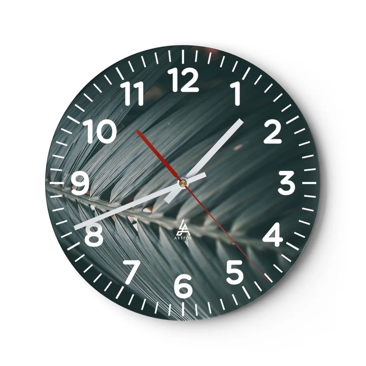 Wall clock - Clock on glass - Precision of Nature - 30x30 cm