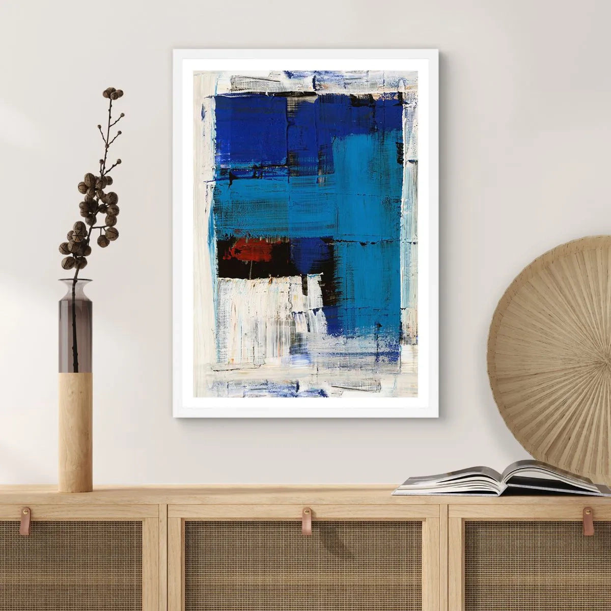 Poster in white frmae - The Secret of Blue - 30x40 cm