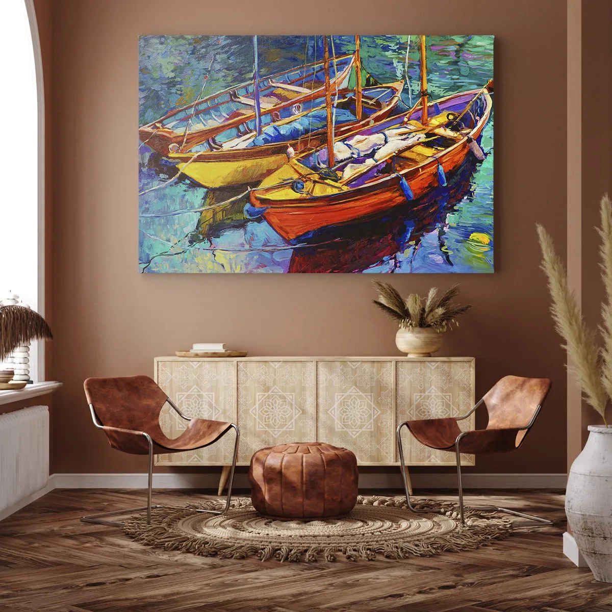 Canvas picture - On Water Thick with Colours - 120x80 cm
