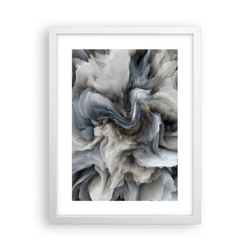 Poster in white frmae - Stone and Flower - 30x40 cm