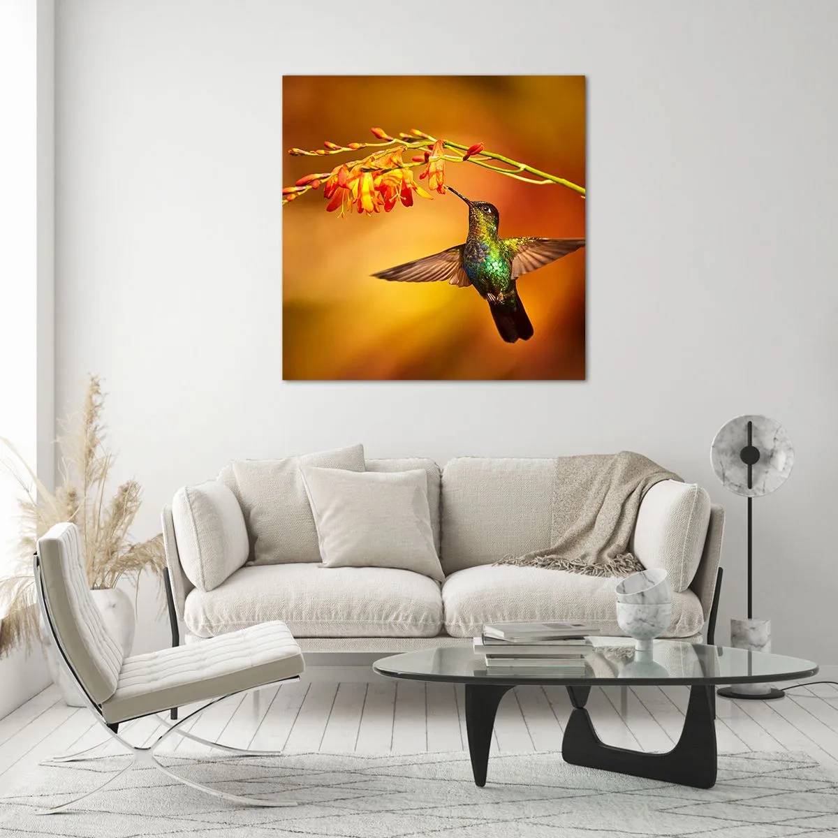 Glass picture - Messenger of Light according to the Mayans - 60x60 cm