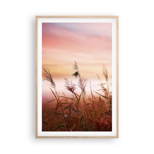 Poster in light oak frame - Blowing in the Wind - 61x91 cm