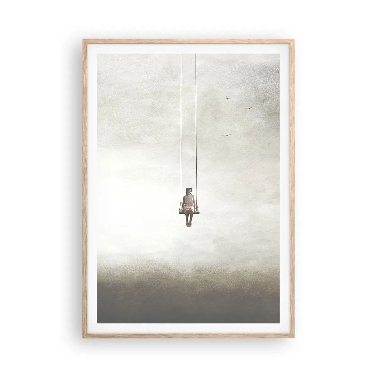 Poster in light oak frame - Child in Us - 70x100 cm