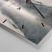 Clock face with lines