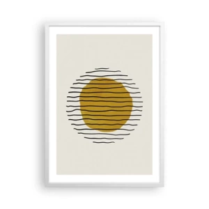 Poster in white frmae - Abstract Shivering from Heat - 50x70 cm