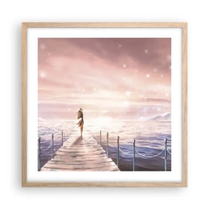 Poster in light oak frame - In a Dream World - 50x50 cm