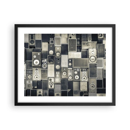 Poster in black frame - And Music Is Playing - 50x40 cm