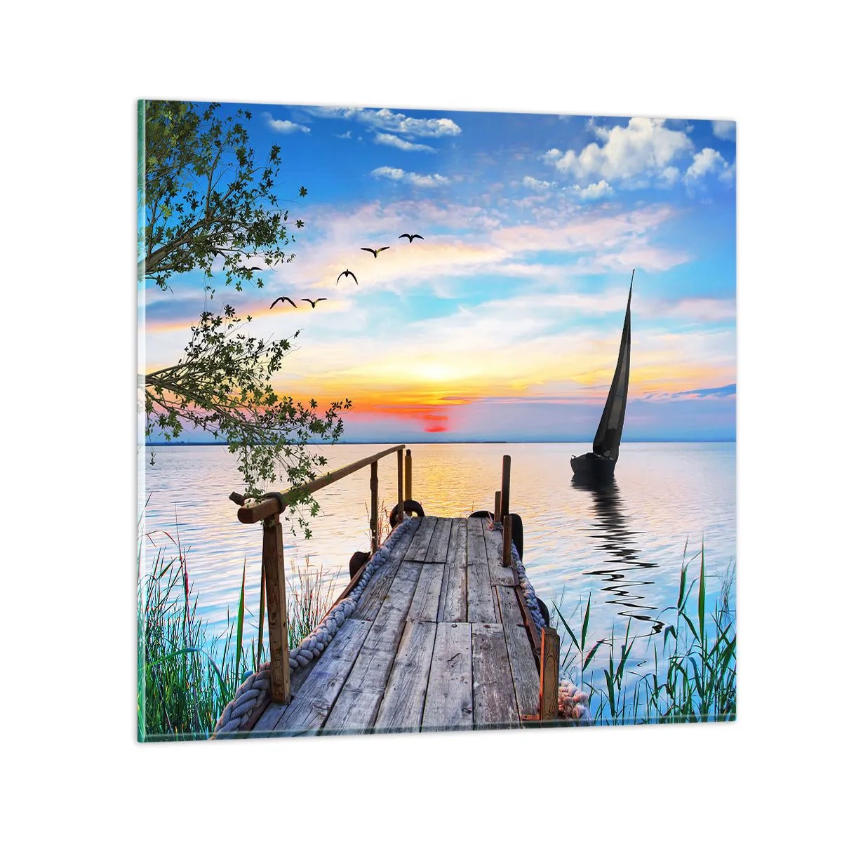 Glass picture - Good Evening - 30x30 cm