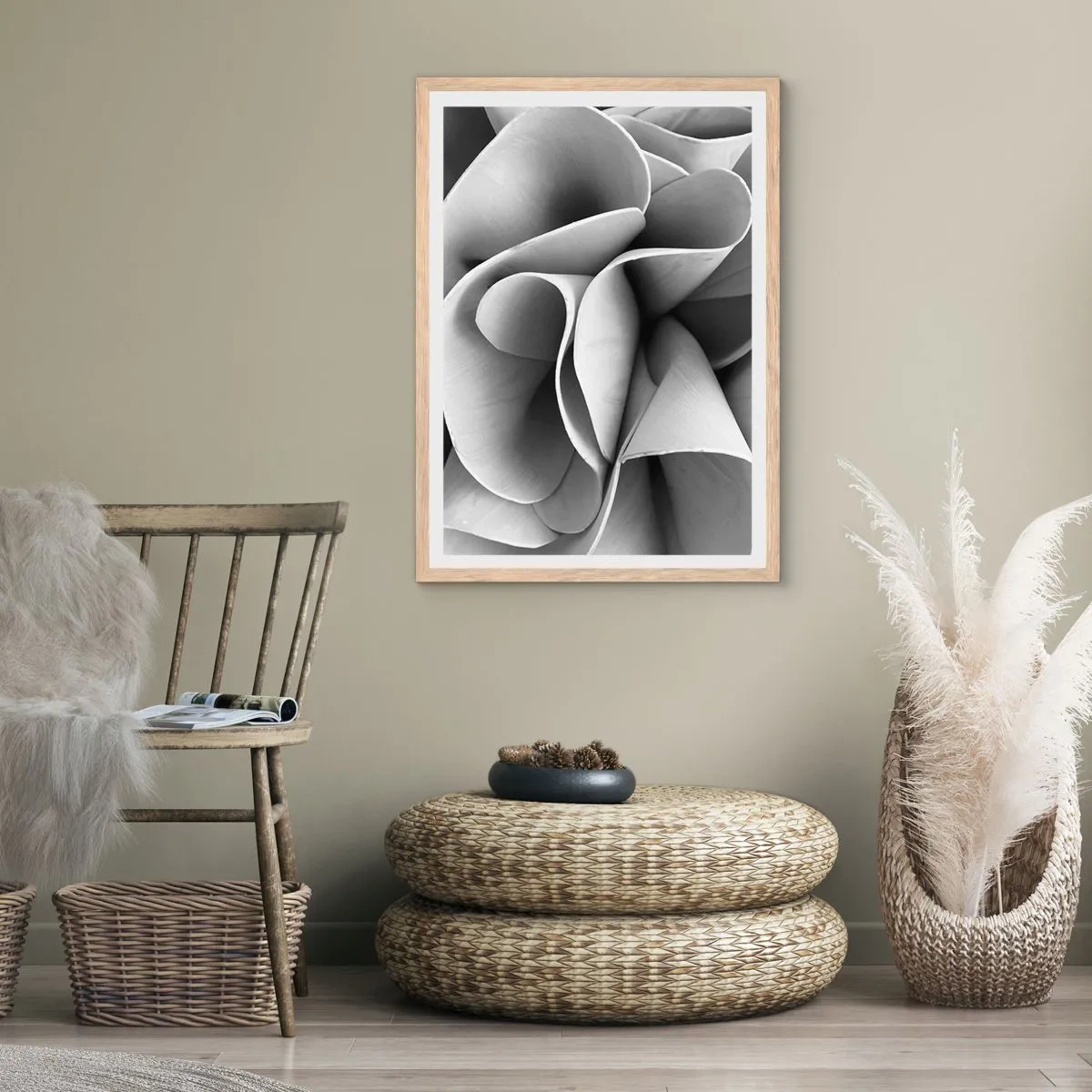 Poster in light oak frame - It Is Happening in Space - 40x50 cm