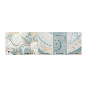 Photo Wallpaper Sample Premium Canvas - What Does a Shell Hide? - Minimalism, Shells, Bright - 100x30 cm
